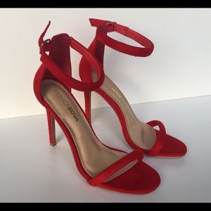 Fashion Nova 4 Inch Red Heels